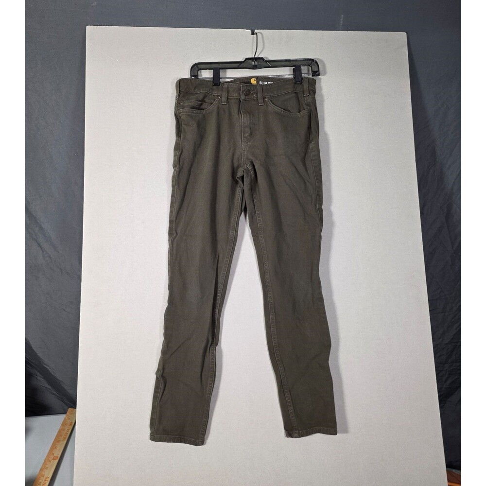 Carhartt Women’s Rugged Flex Slim Fit Pants Olive Green Size 10 Regular